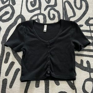 Stretch ribbed crop top